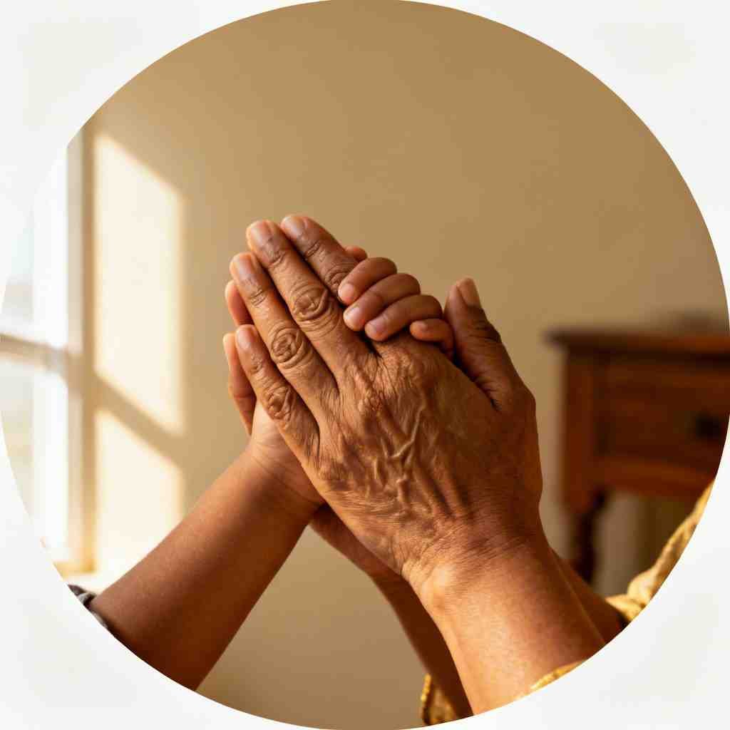 emotional close-up of mother and child holding hands — maa dp for whatsapp