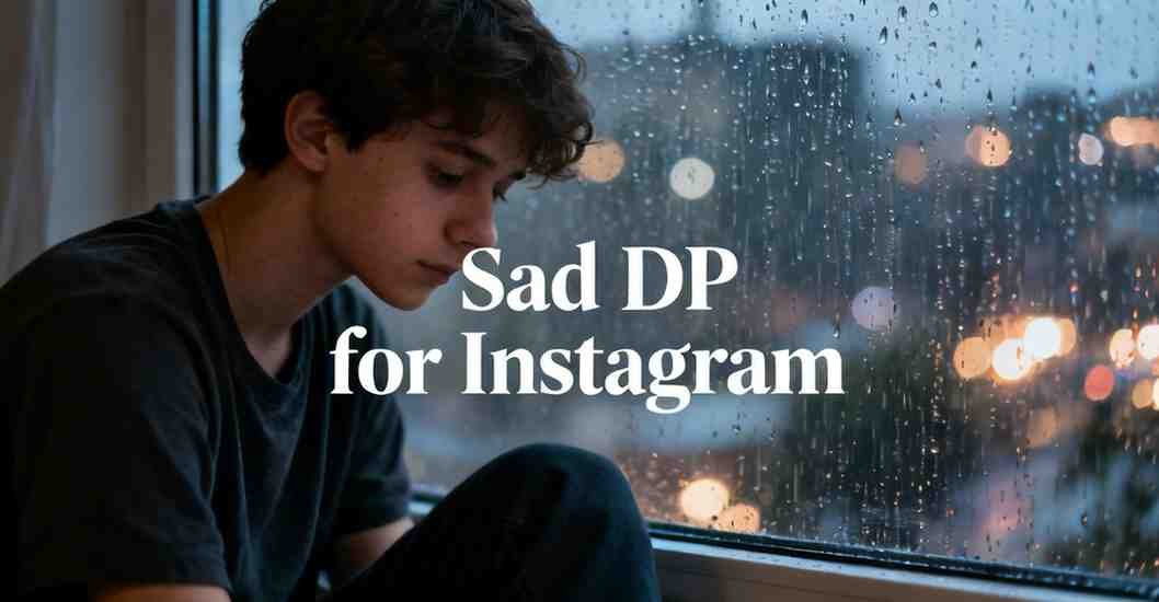 sad DP for Instagram aesthetic profile picture with rainy window mood