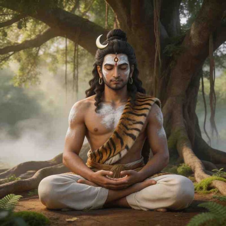 Serene meditative Bholenath DP for WhatsApp