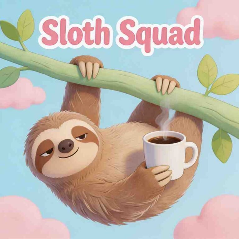 Sloth squad chill funny friends group icon