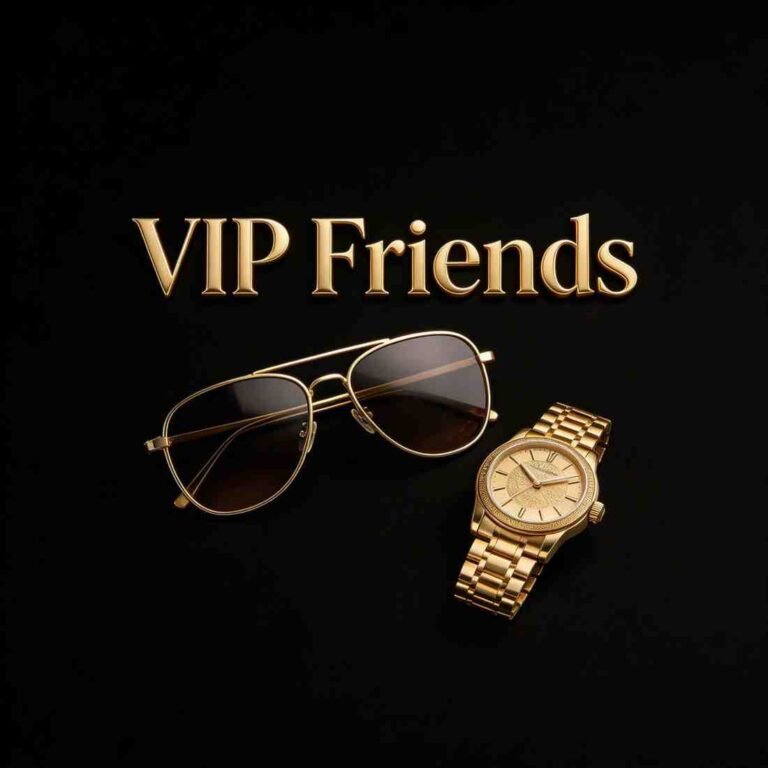 Stylish gold VIP friends WhatsApp group DP