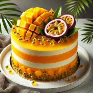 Mango and passionfruit Mother’s Day cake.