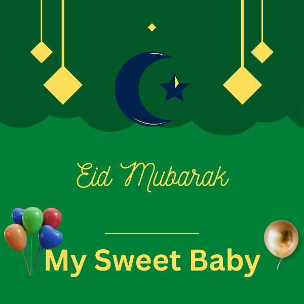 colorful eid card for kids