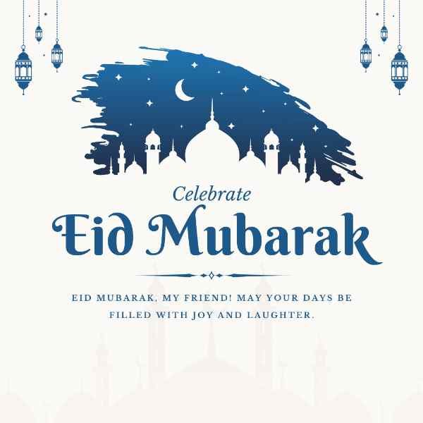 modern eid greeting card for friends