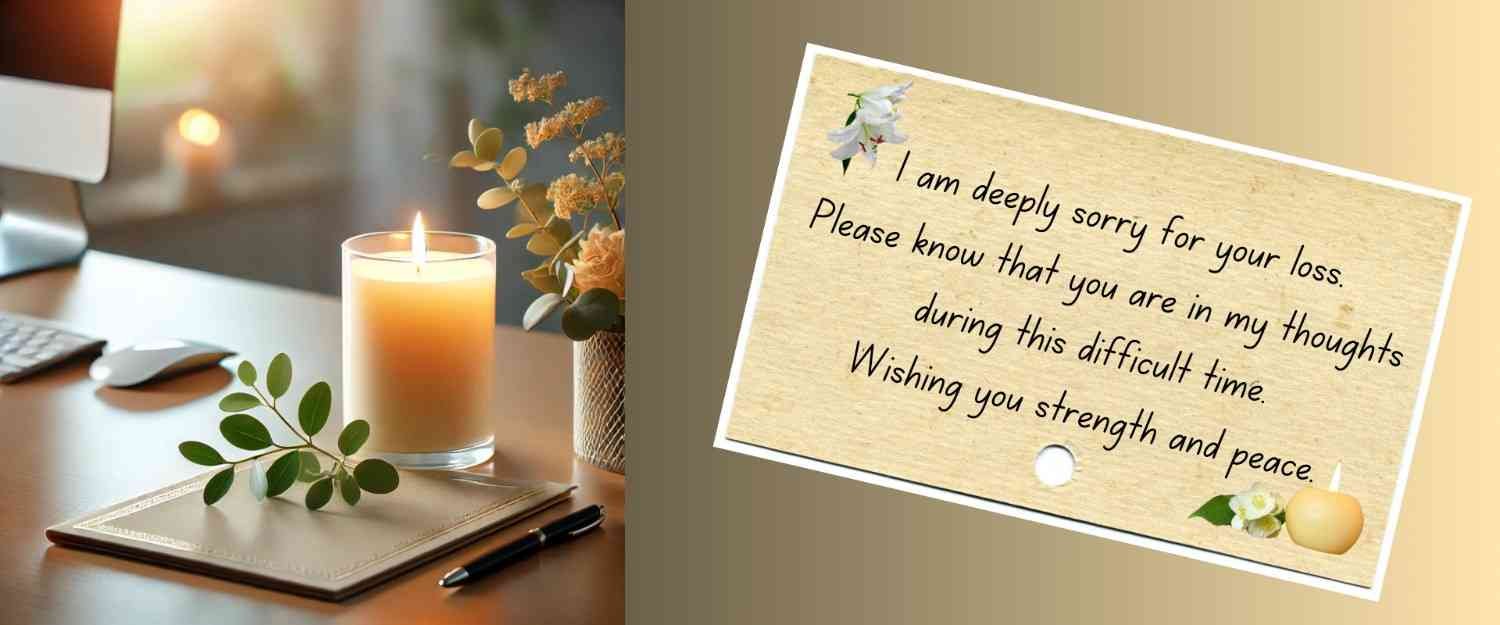Professional condolence message, offering sympathy and strength during a loss.