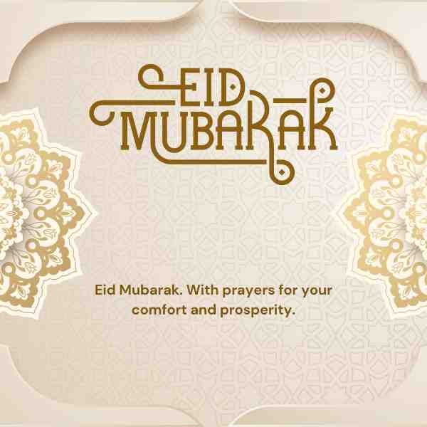 traditional eid greeting card for elders