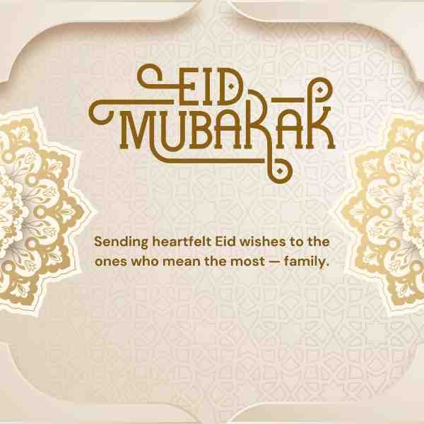 traditional eid greeting card for family
