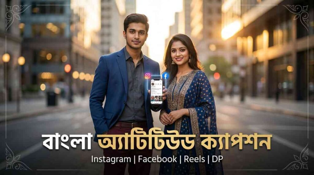 Attitude Caption Bengali featuring confident and stylish Bengali personalities for Instagram and Facebook captions