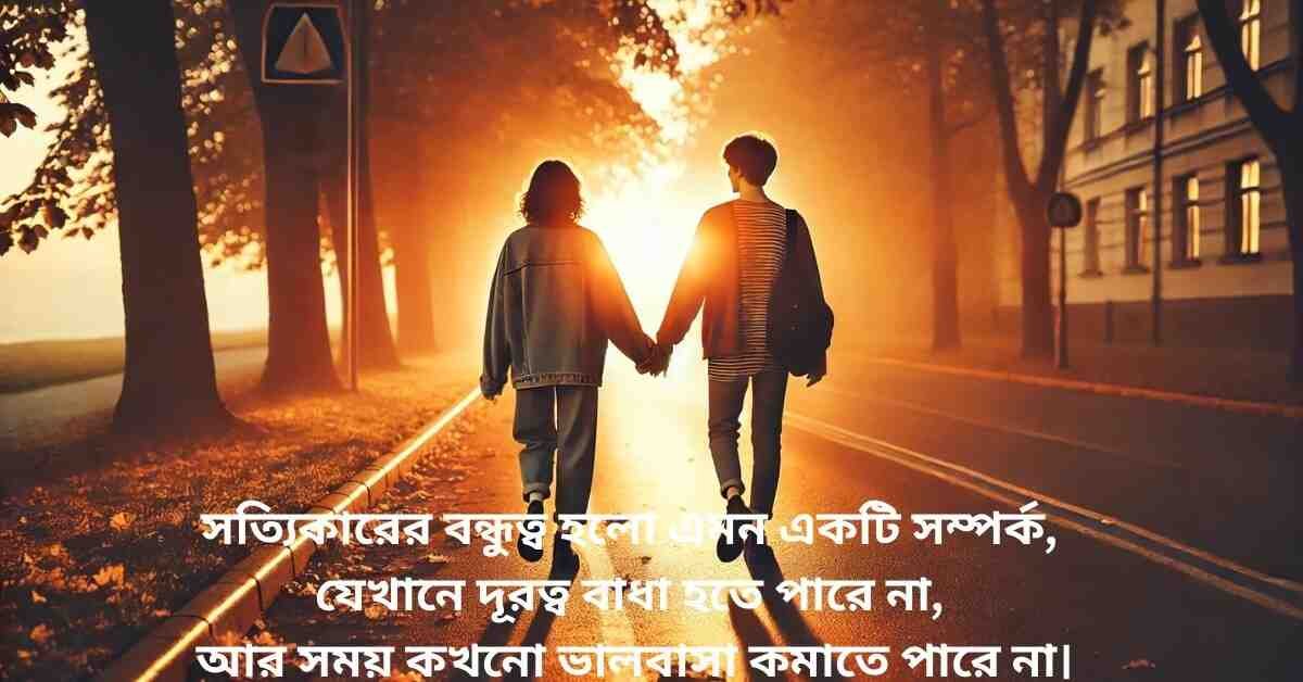 সেরা বন্ধুত্বের উক্তি বাংলায় – একসাথে চলা দুই বন্ধুর মুহূর্ত