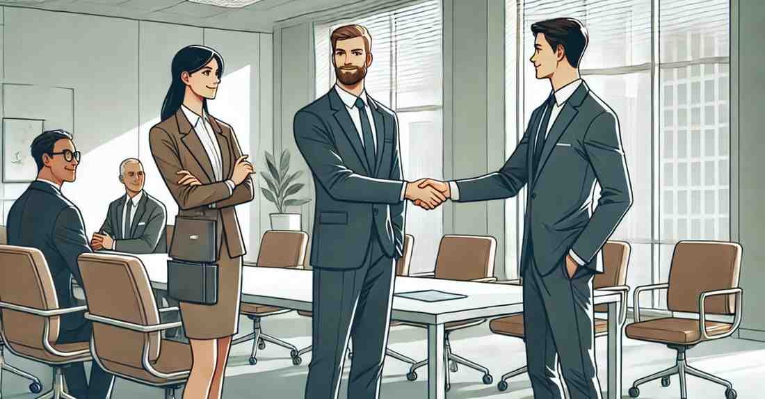 Corporate grooming - Professional handshake and workplace etiquette.