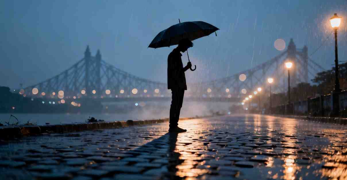Breakup Quotes in Bengali – বৃষ্টি ভেজা রাস্তায় একা মানুষ, ব্রেকআপের নিঃসঙ্গতার প্রতীক