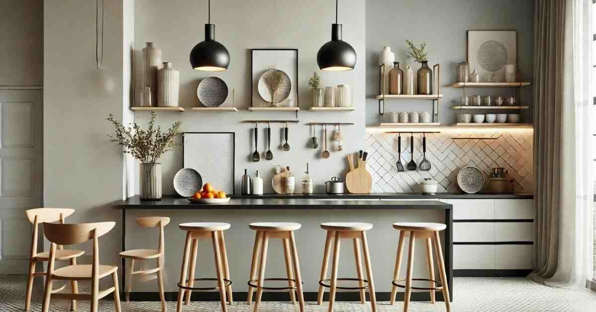 Modern smart home with LED lighting and voice-controlled devices.