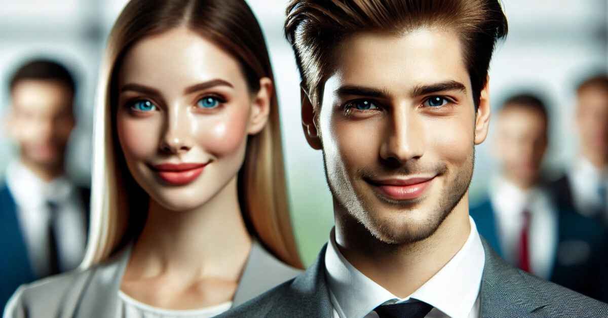 Corporate grooming - Well-groomed professionals with styled hair.