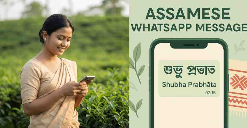 Assamese WhatsApp message illustration for status and chat ideas