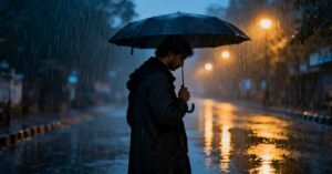 breakup shayari bangla — emotional reflection after heartbreak in Kolkata rain