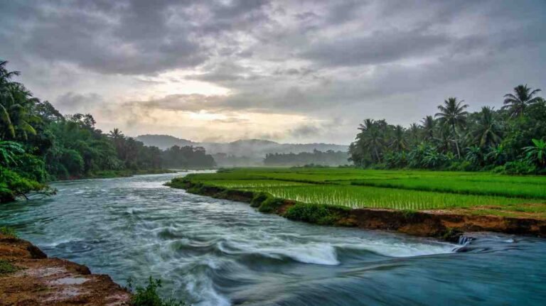 Assam river landscape symbolizing emotions and lyrical metaphors