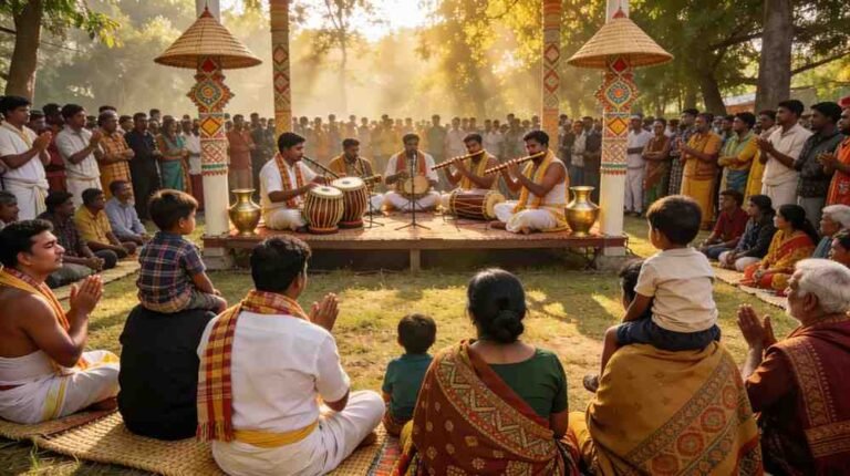 Assamese people celebrating culture and music inspired by Bhupen Hazarika