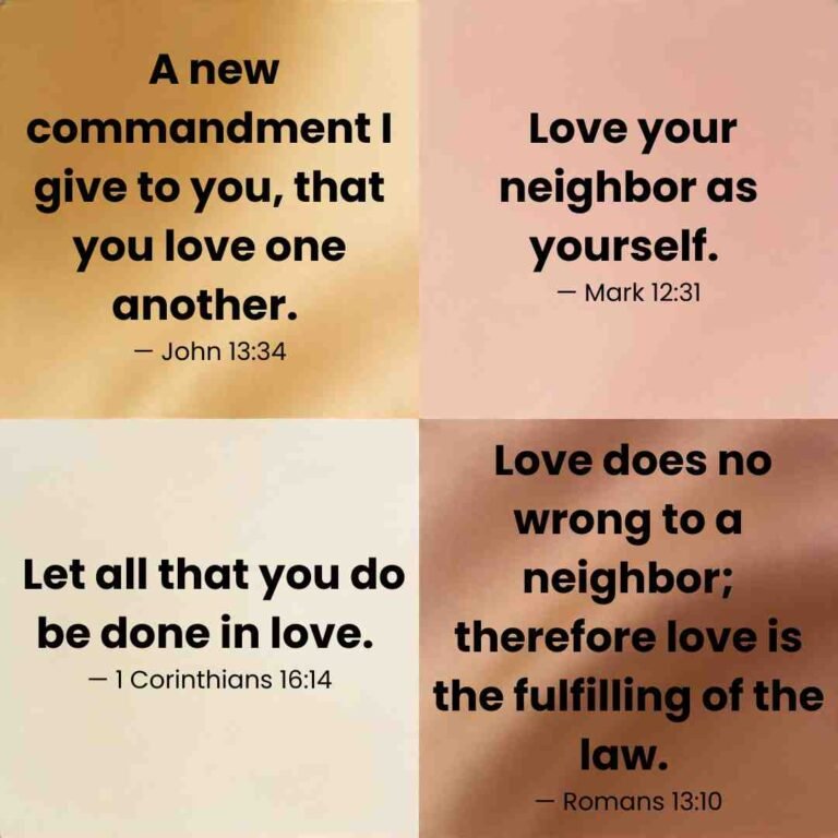 Bible quotes about loving others with warm peaceful background