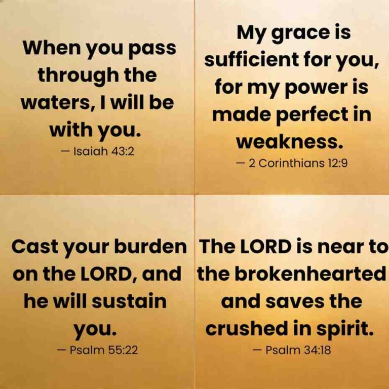 Bible quotes about strength in hard times with soft calming background