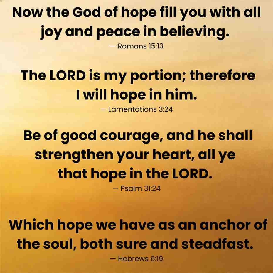 Bible verses about hope with sunrise background symbolizing faith and positivity