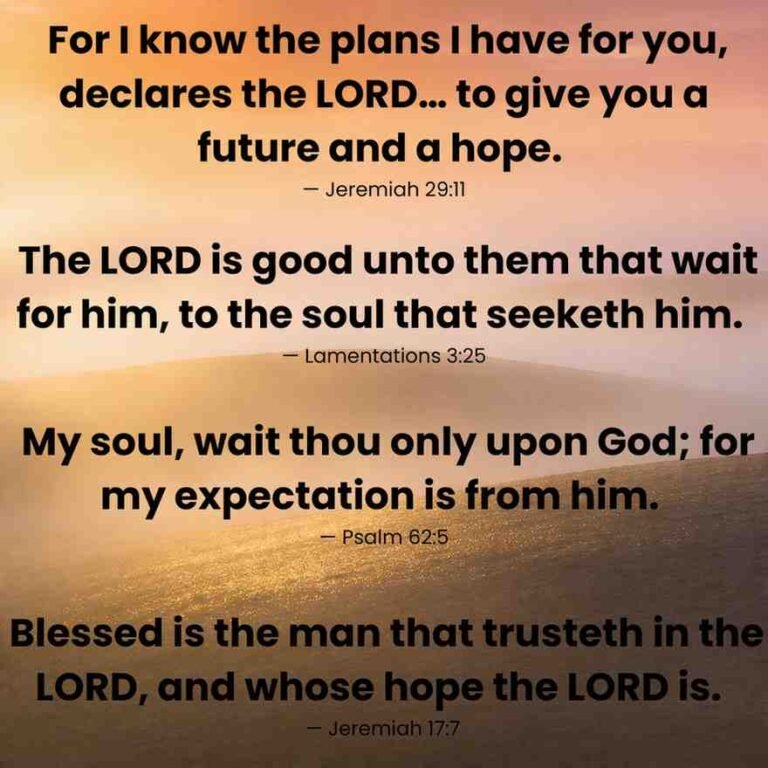 Bible quotes about hope in God’s promises with soft golden background