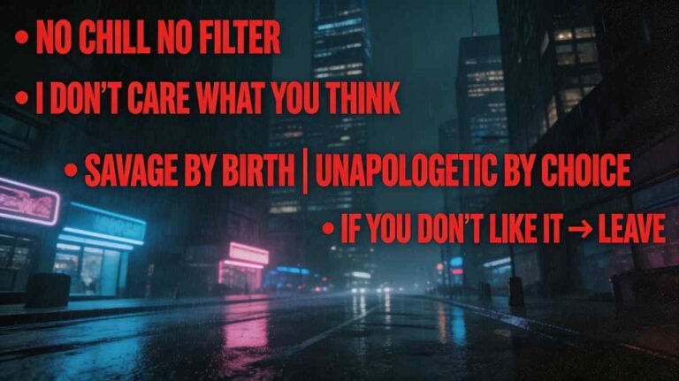 bold savage attitude bio for instagram fierce