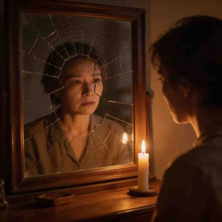 cracked mirror reflection metaphor for broken trust