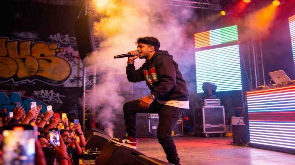 Assamese rap song lyrics youth rapper performing live on stage