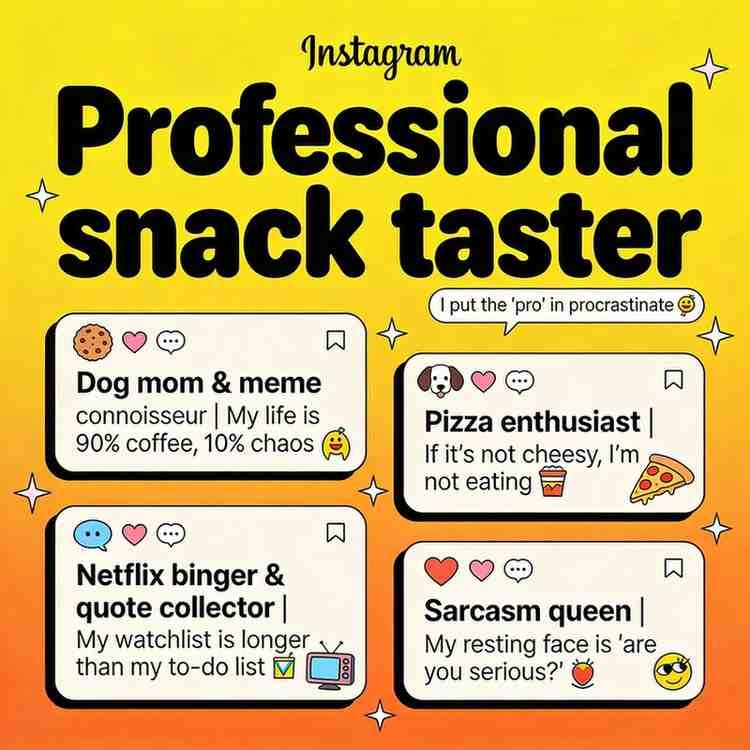 funny bio for instagram — witty and unique bio ideas