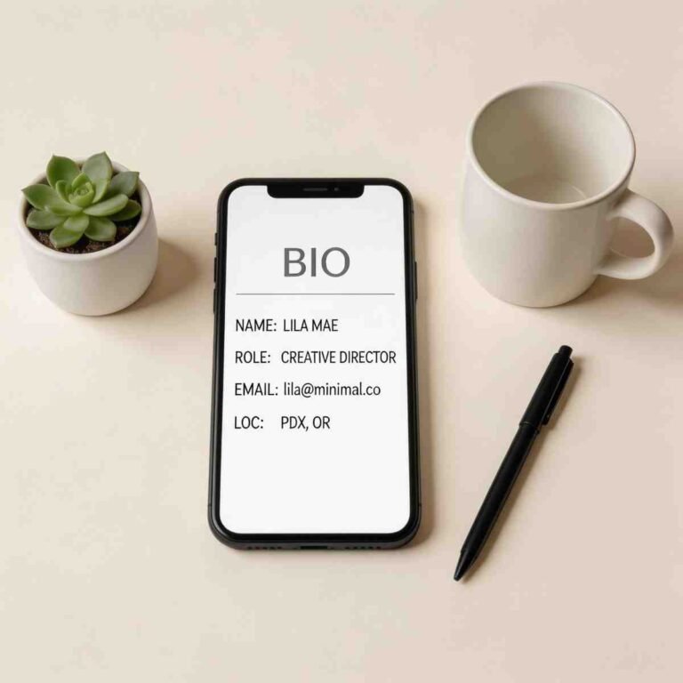 minimal clean bio for instagram simple