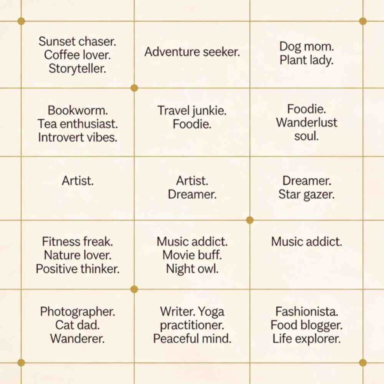 quick instagram bio for girls collection