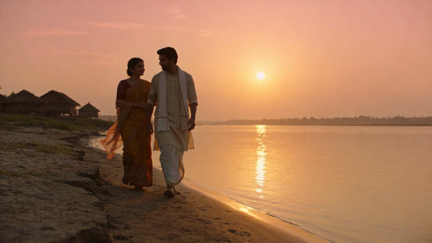 Ture Mure Alokore Jatra Assamese song lyrics emotional riverside scene