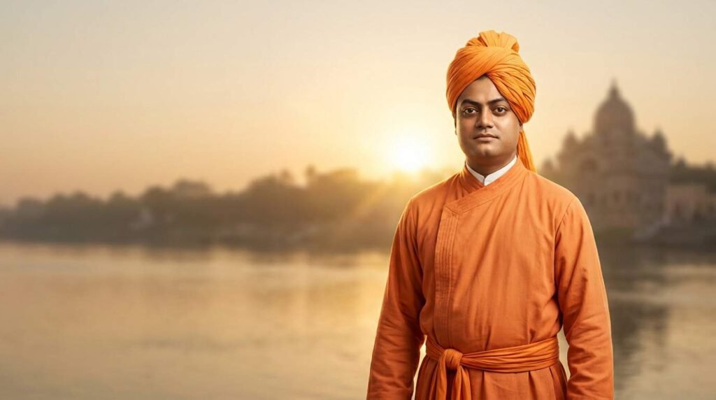 Swami Vivekananda Quotes in Bengali featured image showing Swami Vivekananda inspiring confidence, wisdom, and spiritual awakening