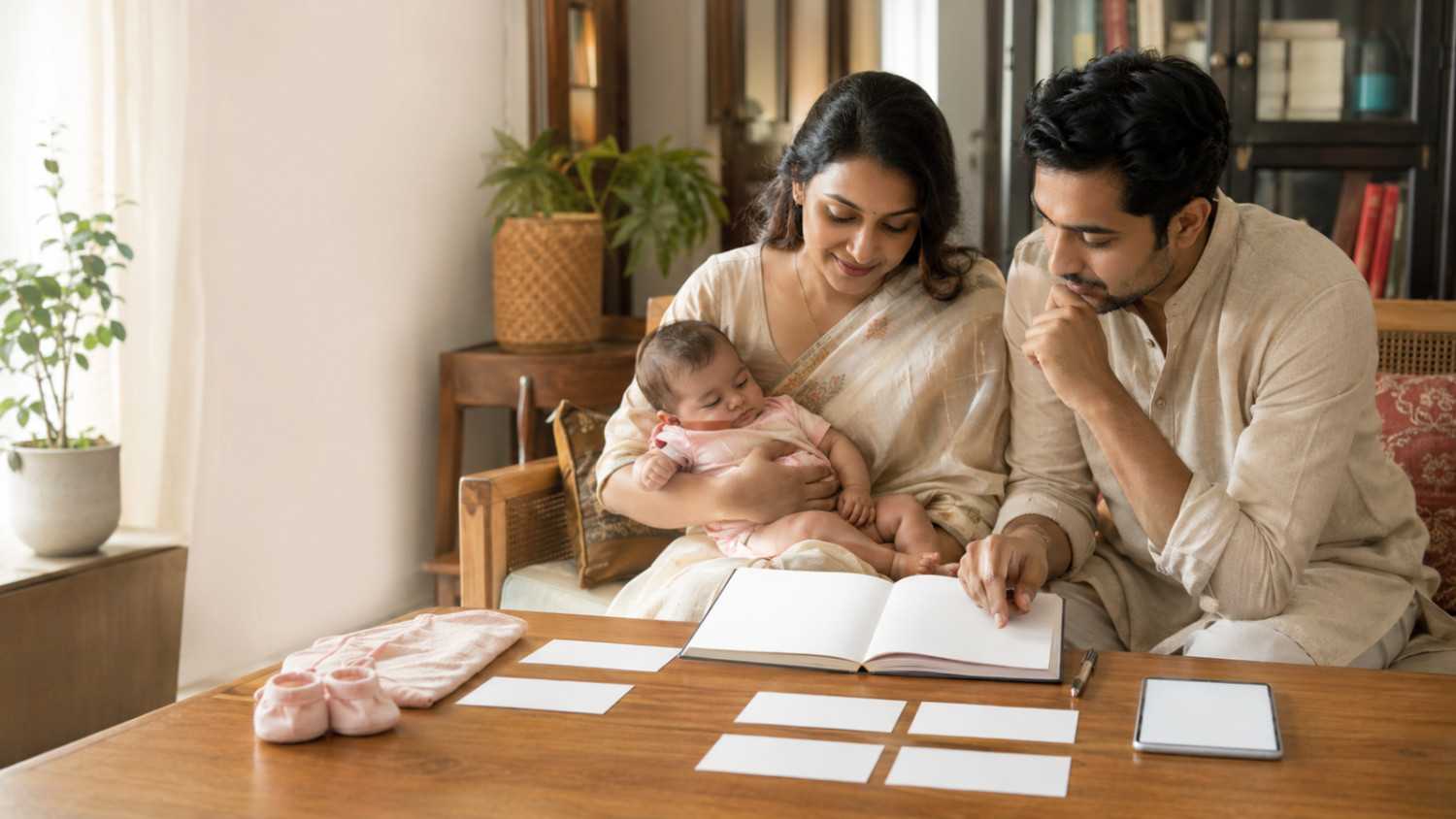 Bengali girl names starting with A – parents thoughtfully choosing a meaningful name for their baby girl