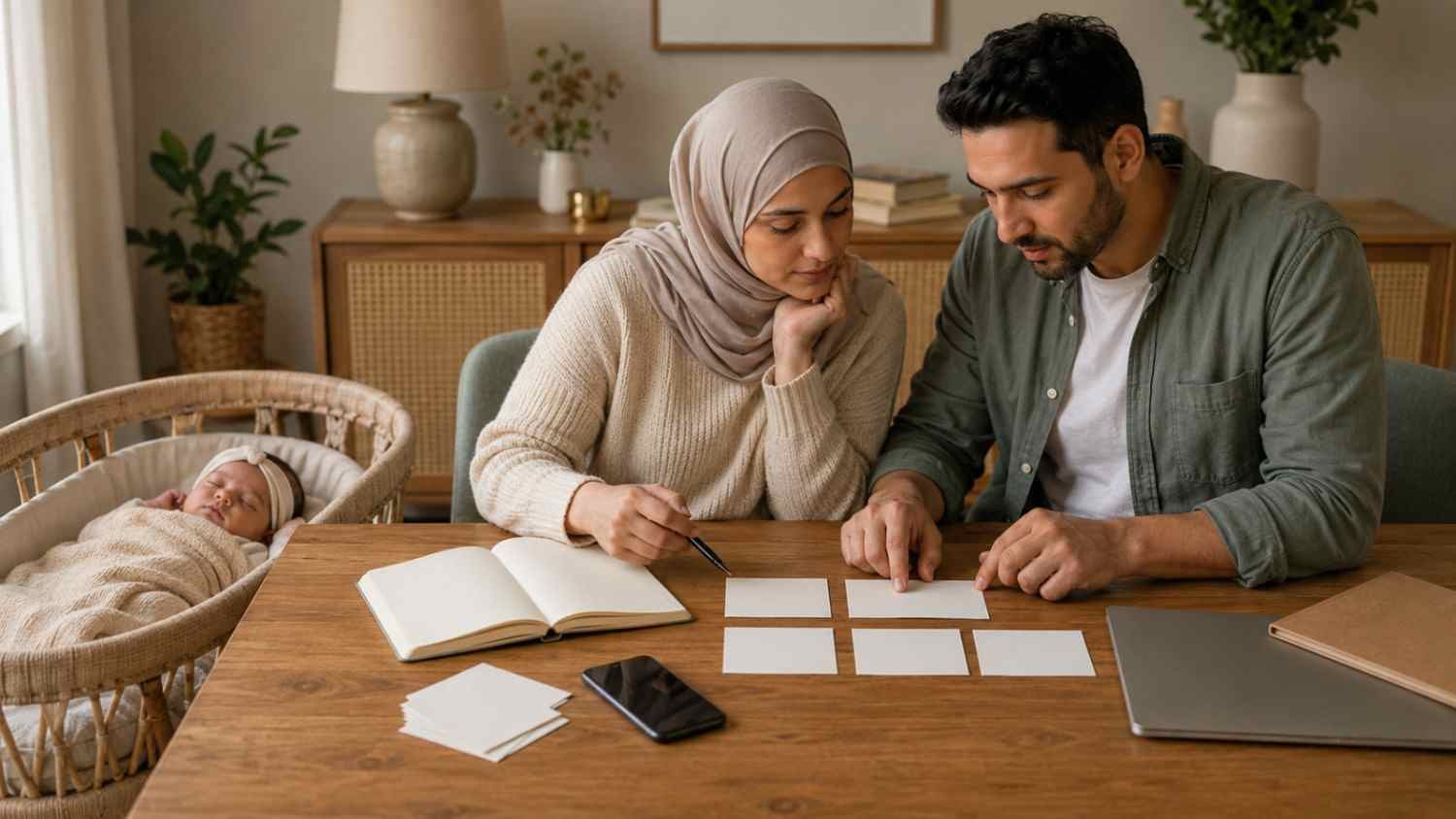 Muslim girl names starting with A being compared by parents for spelling, pronunciation, transliteration, and origin