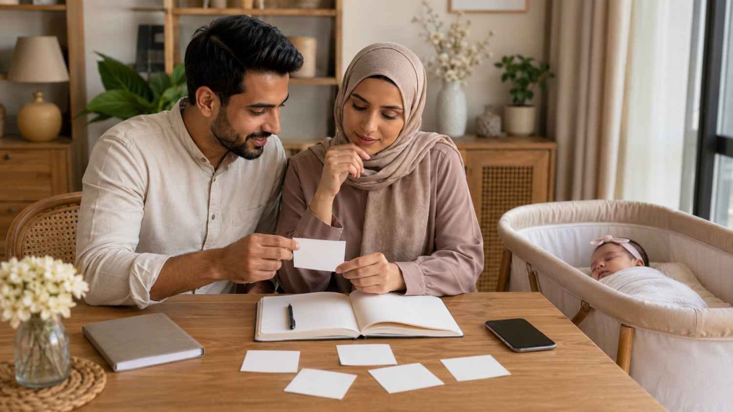 Parents exploring Muslim girl names starting with H while choosing a name for their newborn daughter