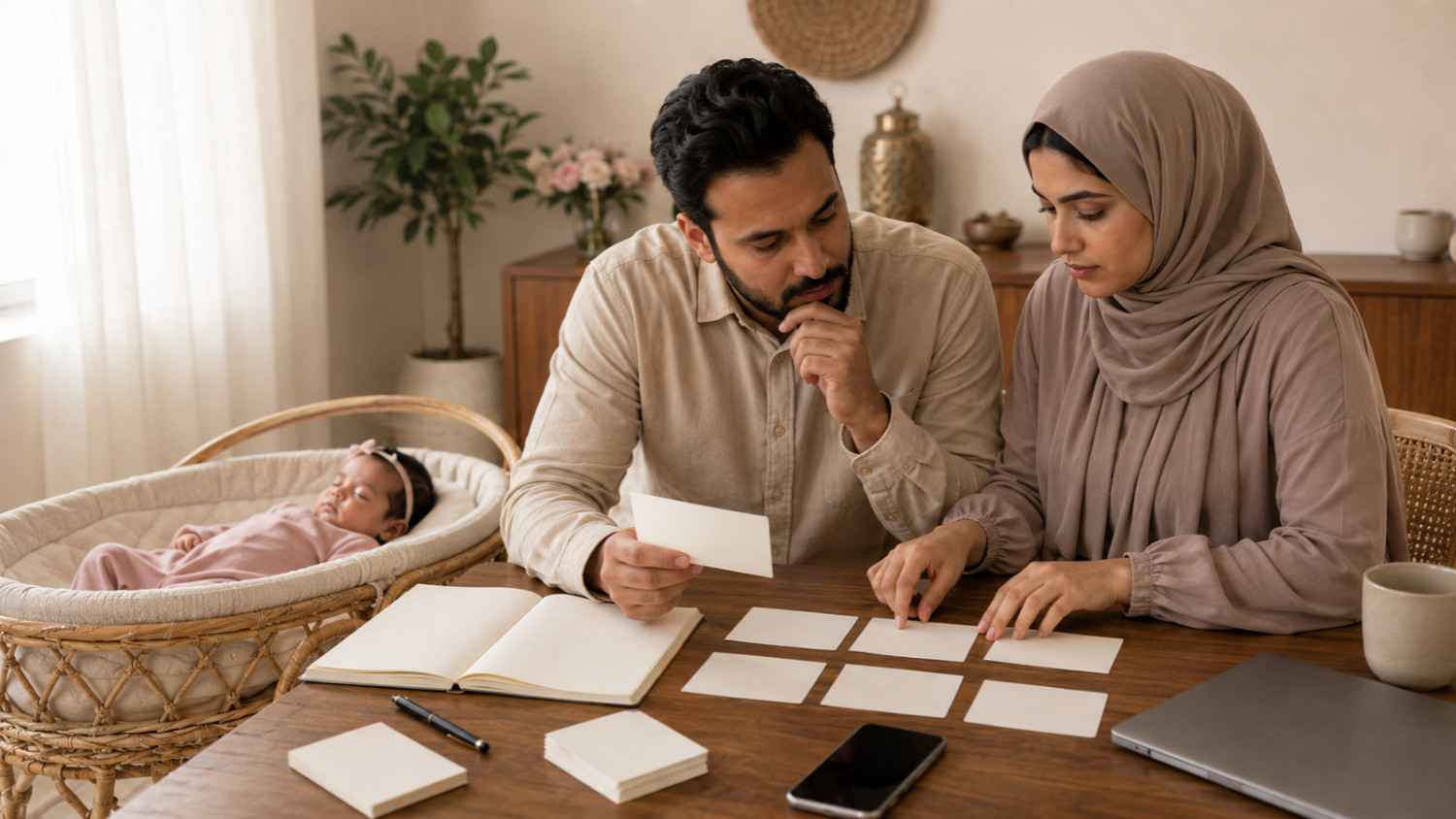 Muslim girl names starting with S being compared by parents for spelling, pronunciation, and transliteration