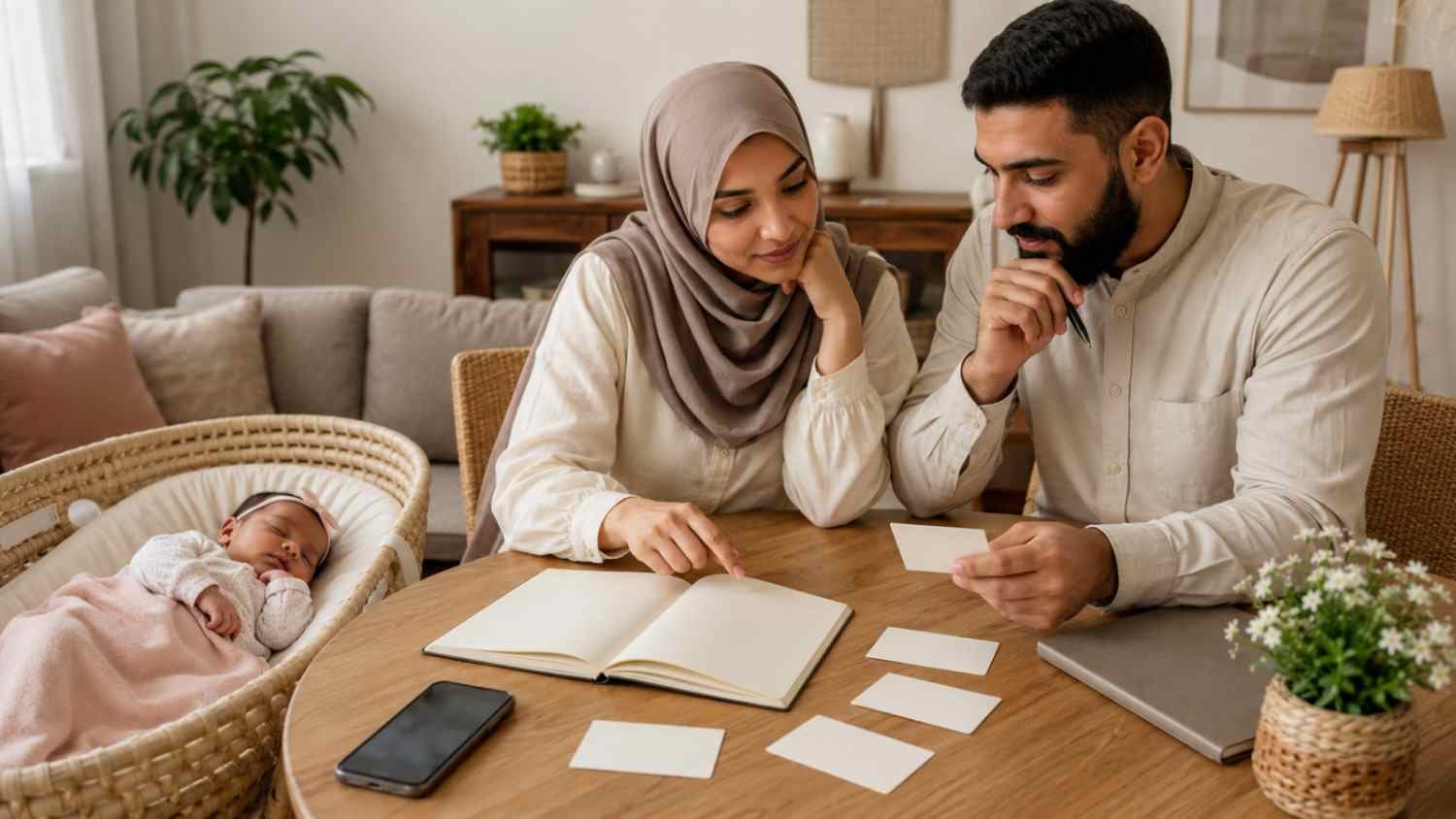 Muslim parents exploring girl names starting with B while choosing a name for their newborn daughter