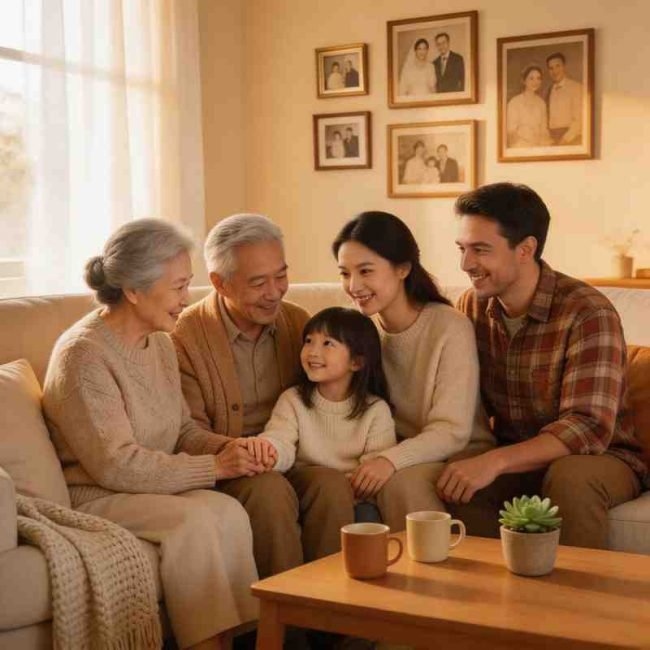 Family childhood memories quotes with multigenerational family bonding