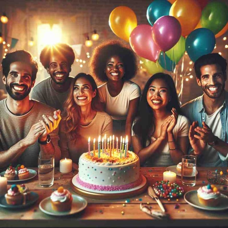 friends-birthday-party-celebration-cake.jpeg Group of friends celebrating a birthday with cake, balloons, and smiles.